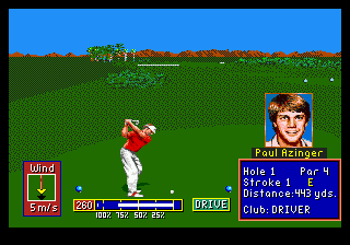 PGA Tour Golf II (Japan) In game screenshot